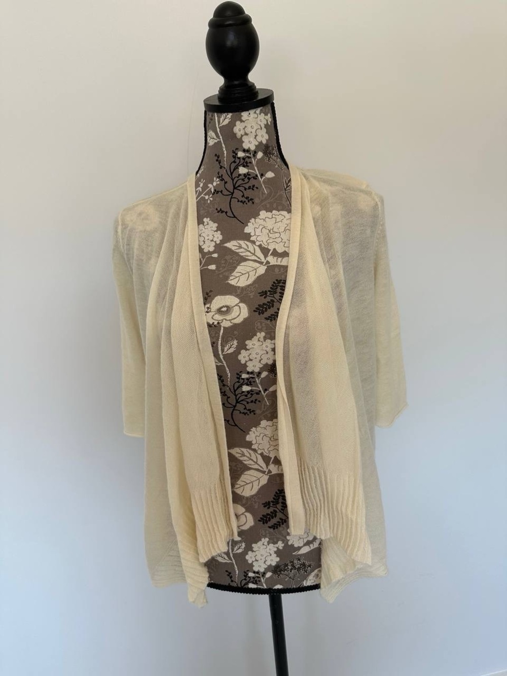 Calypso St. Barth Light Cream Open-Front Short Sleeve Shrug
